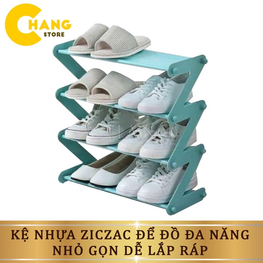 Kệ Dép 4 Tầng Chữ Z Để Sách Vở, Giày Dép, Vật Dụng Đa Năng, Kệ Giày 4 Tầng Tiện Ích