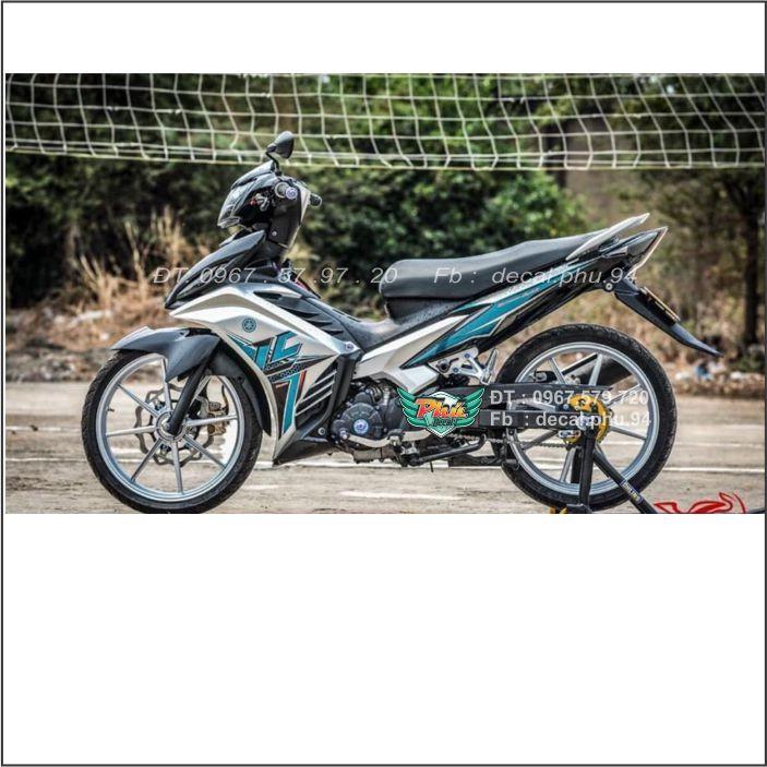 Tem Exciter 135 Lc xanh bạc đen