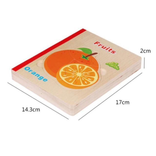 Đồ chơi sách gỗ ghép hình xếp được 6 tranh bằng gỗ - đồ chơi xếp hình puzzle thông minh