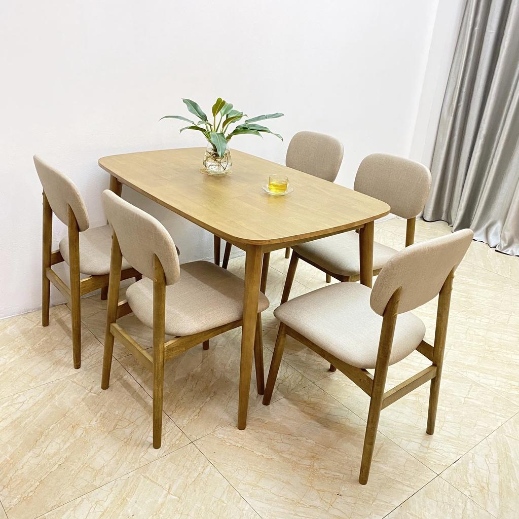 Bộ bàn ăn Daisy 1m25 - 1m35