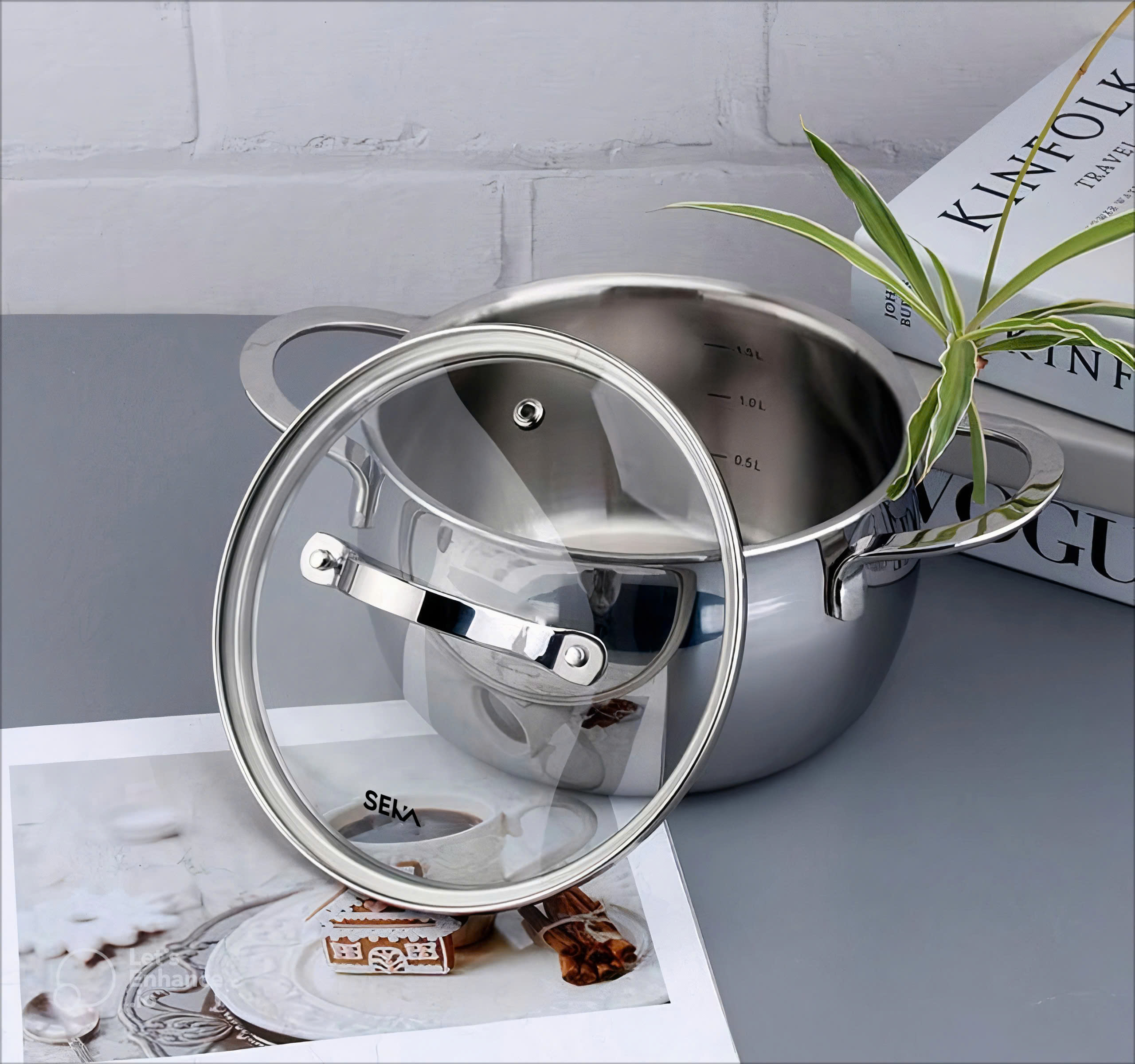 Nồi Lẩu, Luộc Gà SEKA size 16, 18, 20, 22 và 26cm, Inox Cao Cấp Dày dặn đẹp, Nồi bếp từ, bếp hồng ngoại, bếp gas