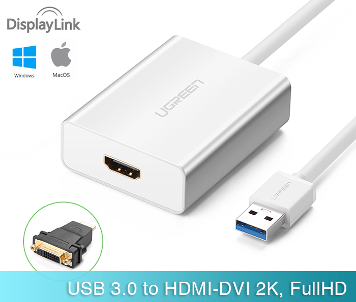 Bộ chuyển đổi USB 3.0 sang HDMI chính hãng UGREEN 40229 - Hàng Chính Hãng