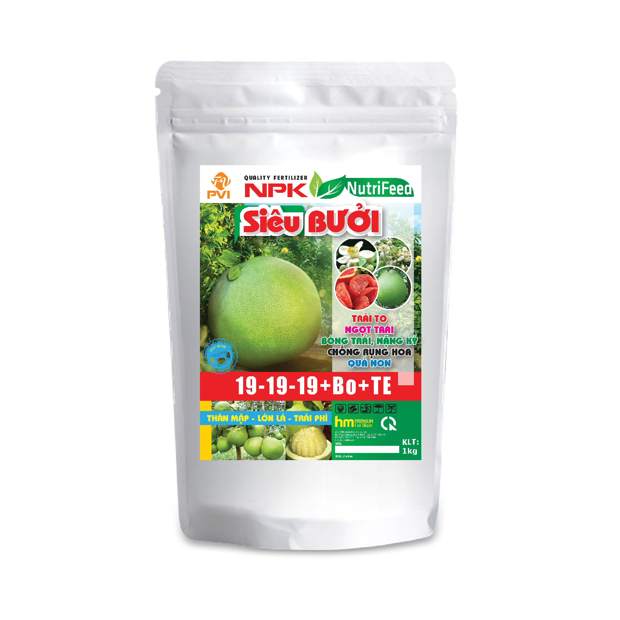 Phân bón chuyên bưởi NPK 19-19-19+Bo+TE (1kg)