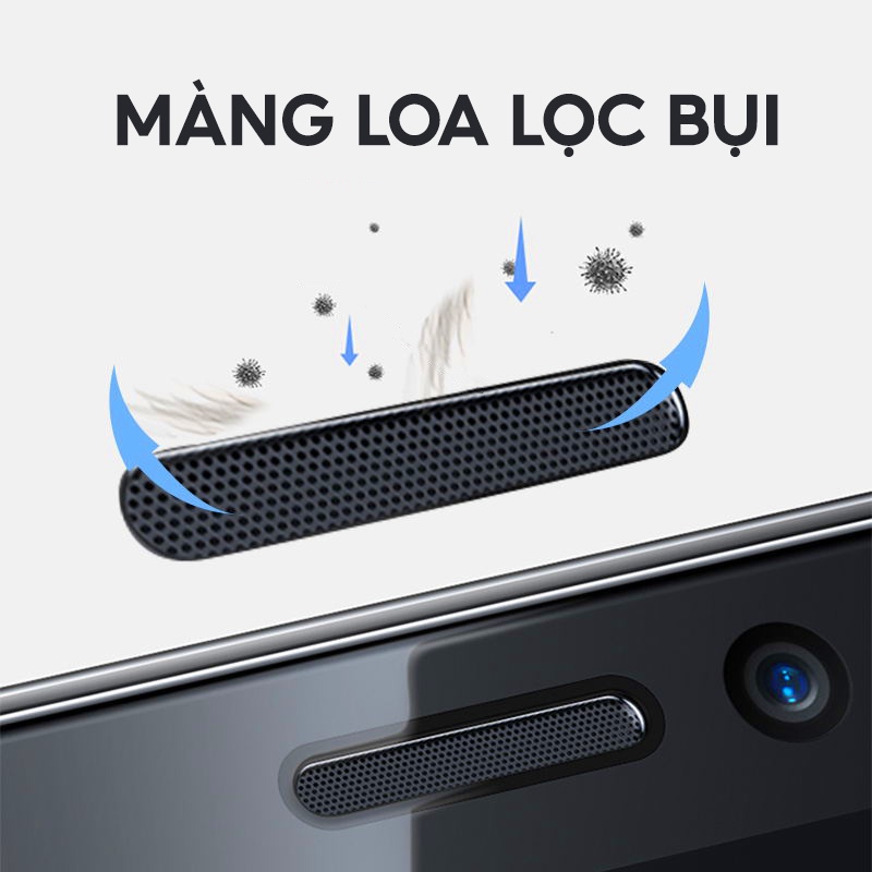 Kính cường lực Baiko dành cho iphone, dán full màn, có màng chống bụi cho loa