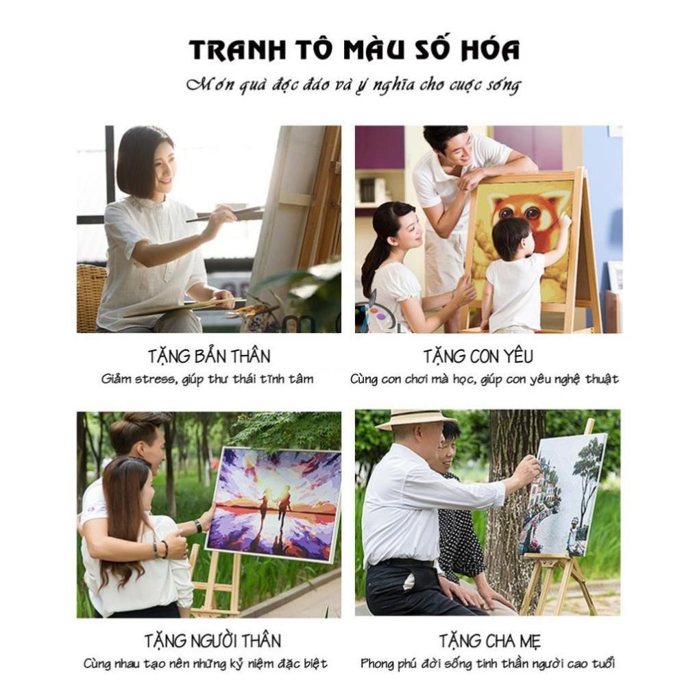 Tranh Tô Màu Số Hóa -Đôi hồng hạc