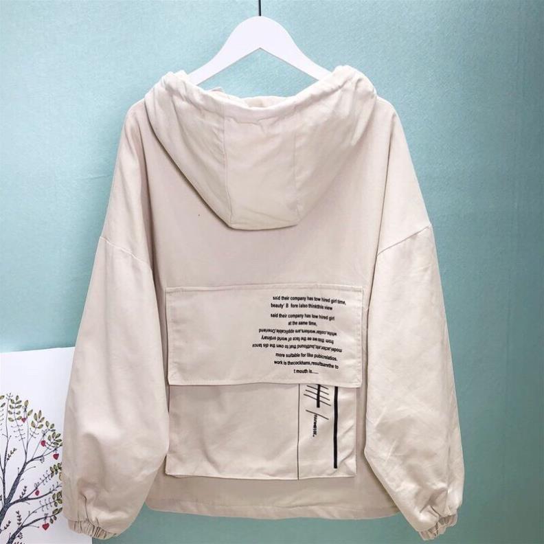 Áo khoác kaki túi hộp unisex form rộng Túi Hộp Sau nam nữ thời trang kim gia