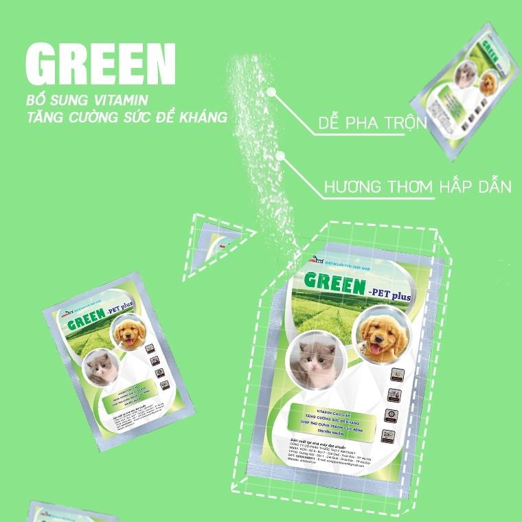 Vitamin cho chó mèo GREEN Pet-Plus 150g Từ AMITAVET giúp thú cưng tăng đề kháng bổ xung vitamin ăn ngon phát triển tốt