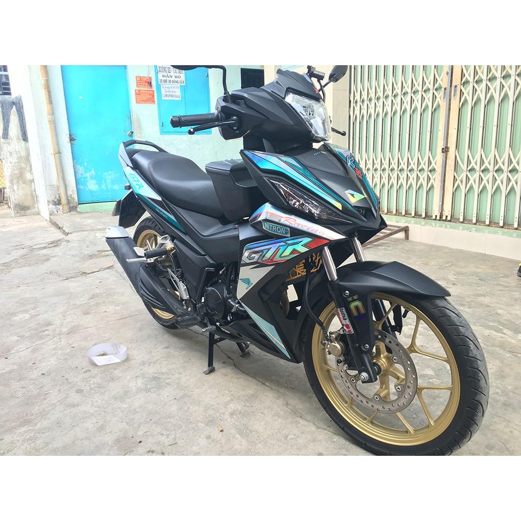 Tem winner 150 GTR xanh bạc crom