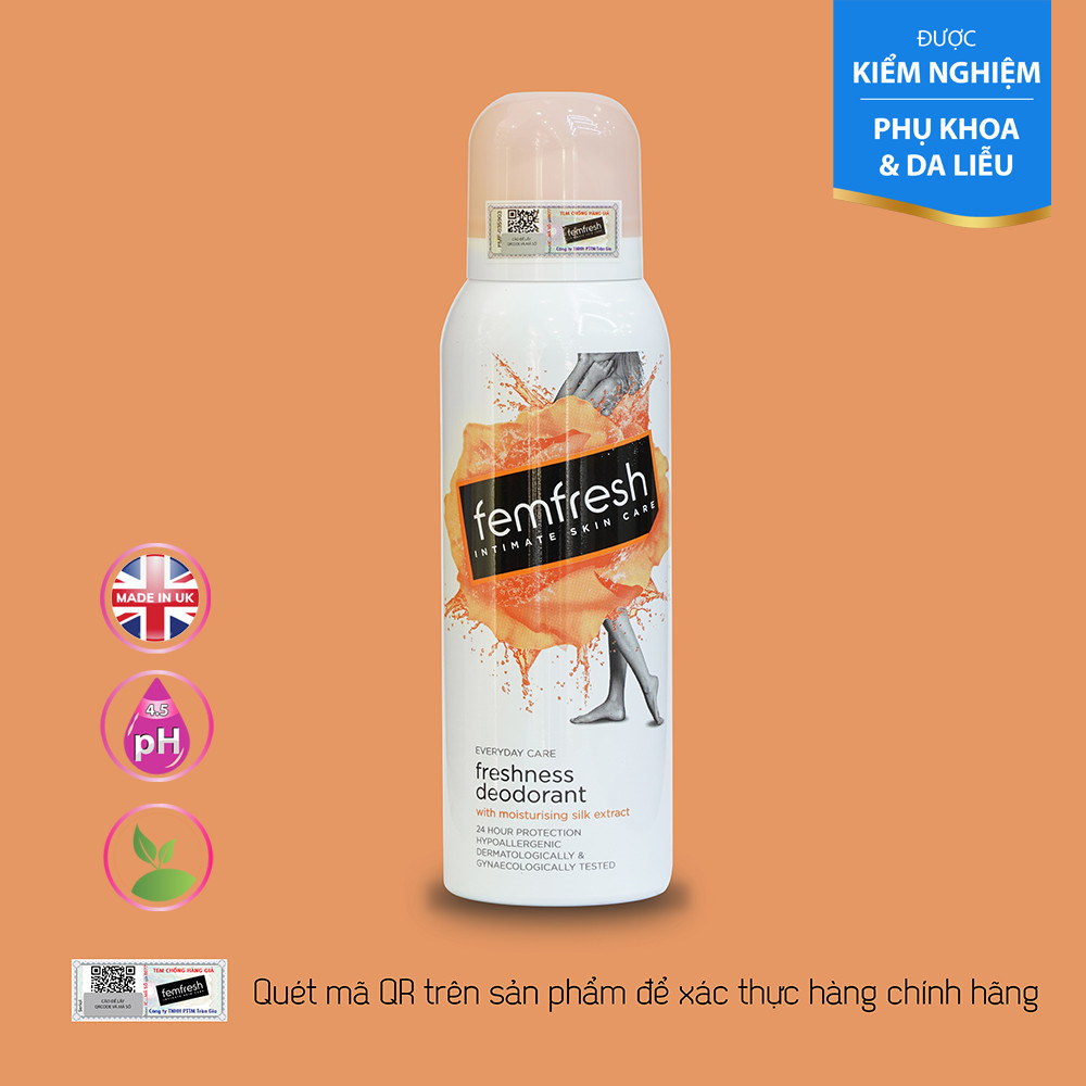 Xịt Thơm Mát Cao Cấp Femfresh Deodorant Spray - Nhập Khẩu Anh Quốc, khử mùi, diệt khuẩn, tạo cảm giác thơm mát