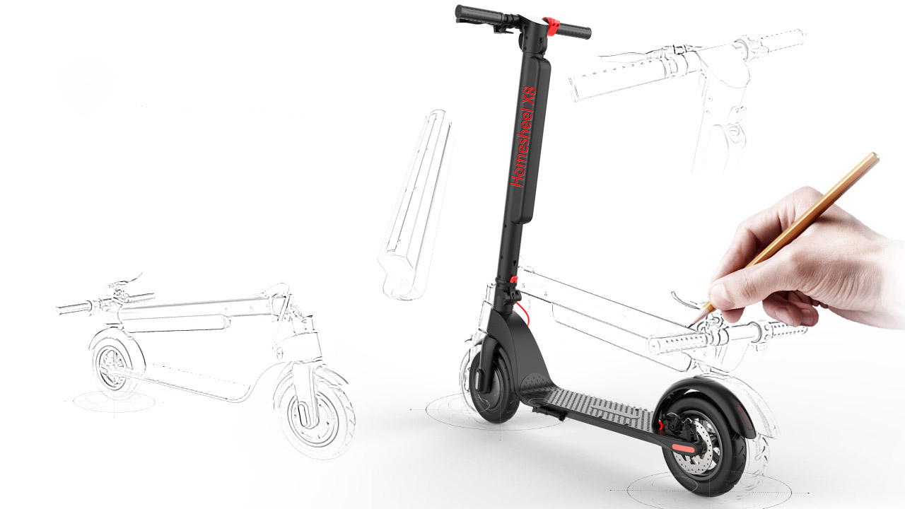 Xe Điện Scooter Gấp Gọn Thông Minh Homesheel Scooter X8