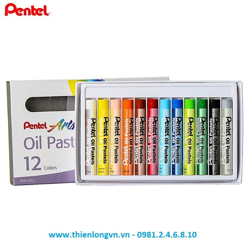 Sáp dầu Pentel PHN - 12 màu