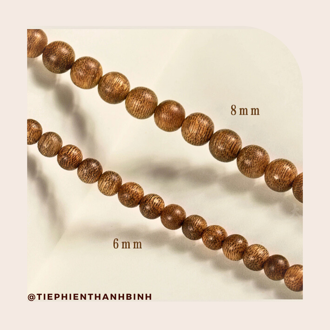 Chuỗi 108 Hạt Trầm Hương Brunei 6mm/8mm Malas Thiền Thơm Tự Nhiên Thích Hợp Đeo Hàng Ngày