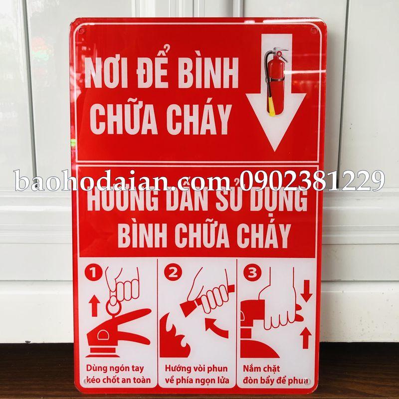 Hướng dẫn sử dụng bình chữa cháy mica dán decal 20 x 30cm