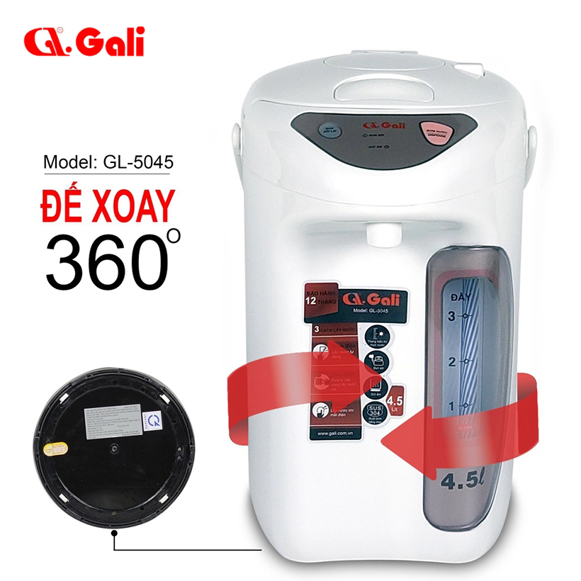 Bình thủy điện 4.5 lít Gali GL-5045 - Hàng chính hãng