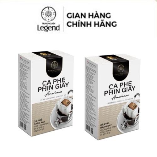 Combo 2 Hộp Cà Phê Phin Giấy Americano - Hộp 10 gói - Trung Nguyên Legend (Thơm, chua, ngọt dịu, vị trà xanh)