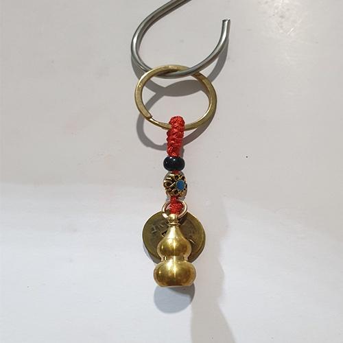 Móc khóa hồ lô đồng & hồ lô đồng không mở đáy & chuông đồng 5 đồng tiền