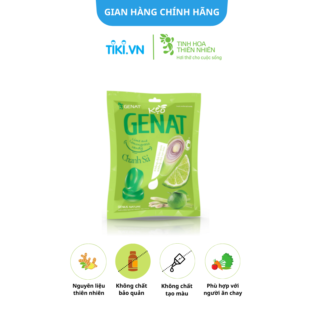 Kẹo ngậm Genat Chanh Sả (Túi 20 viên)