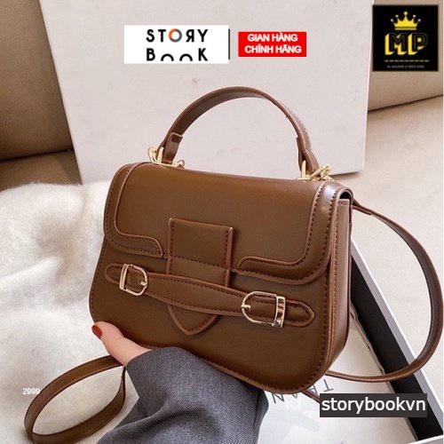 Túi Đeo Chéo Quai Cao STORYBOOK Khóa Ngang Thời Trang Hàn Quốc Tiện Lợi 20x14x7cm