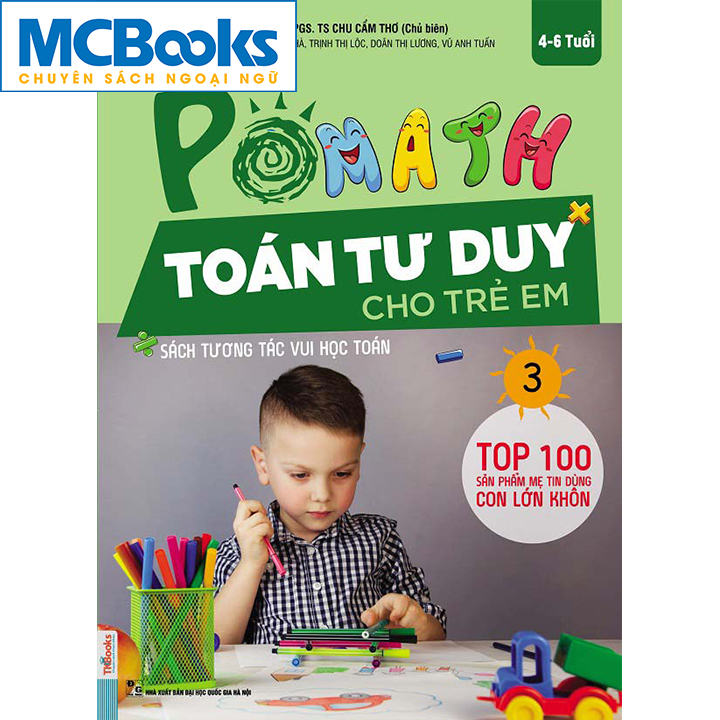 POMath-Toán tư duy cho trẻ em tập 3-Sách học toán tư duy toán- Toán tư duy cho trẻ em từ 4 – 6 tuổi-Mcbooks