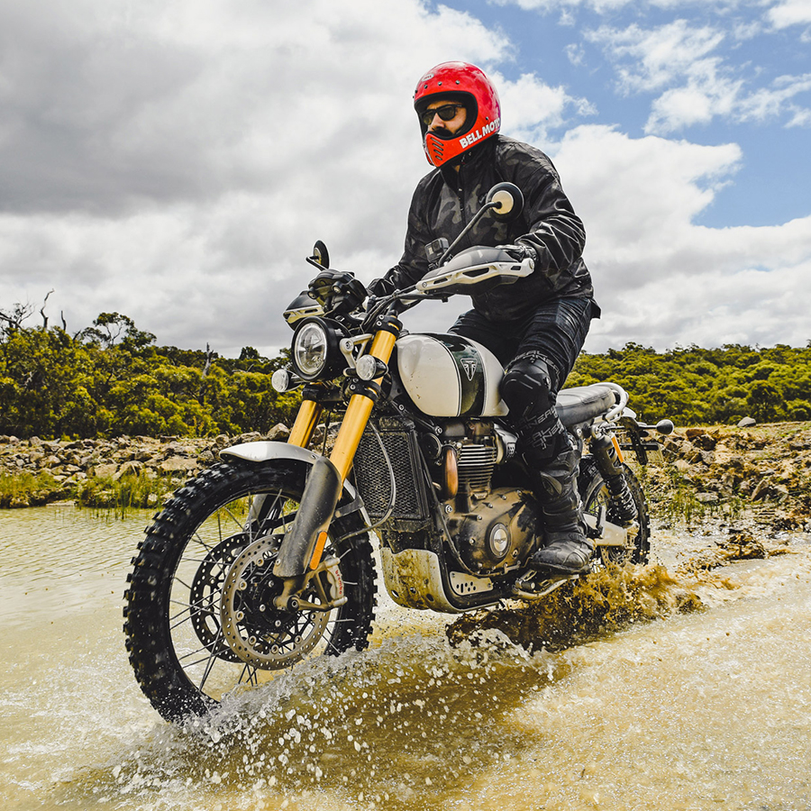 Xe Môtô Triumph Scrambler 1200 XE - Trắng Xanh