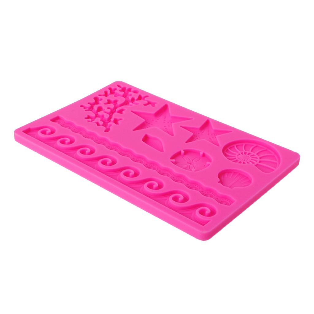 DIY 3D Ocean World Silicone Mold Fondant Cake Decorating Sugarcraft Mould