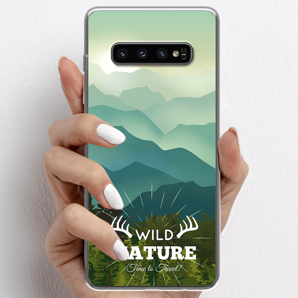 Ốp lưng cho Samsung Galaxy S10, Samsung Galaxy S10 Plus nhựa TPU mẫu Núi non