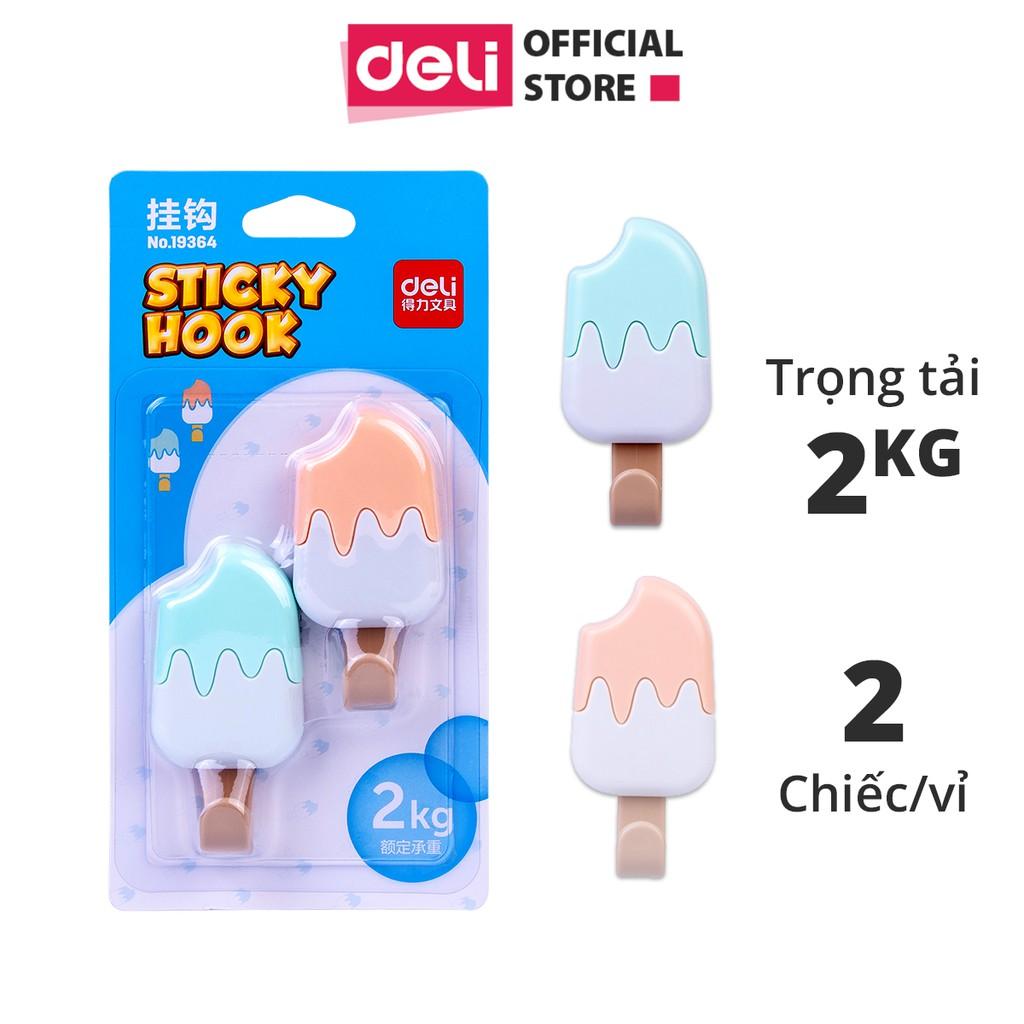 Móc dán treo tường hình kem Deli - 2 chiếc - 19364