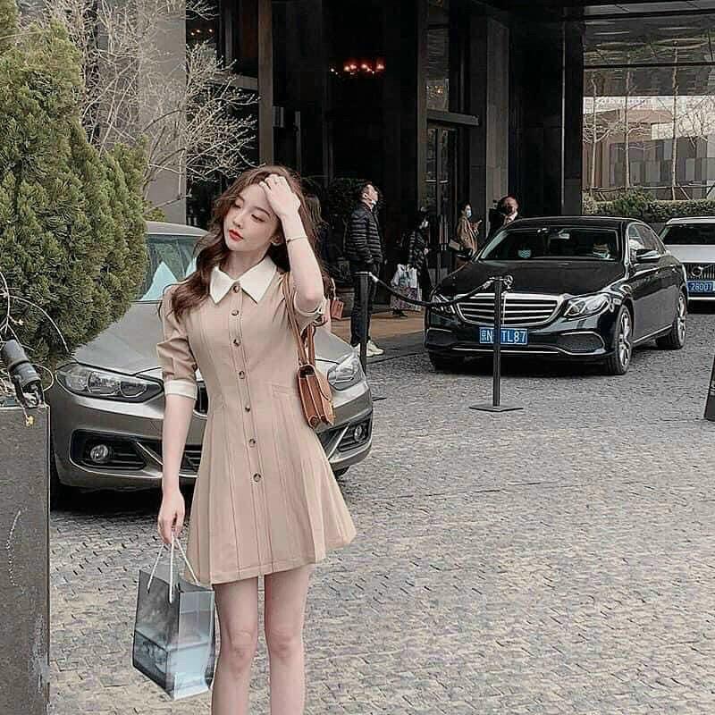 ĐẦM SOMI PHỐI MÀU XINH 10639