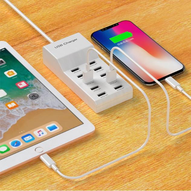 Ổ Cắm Sạc USB 10 Cổng 50W YC-AL8