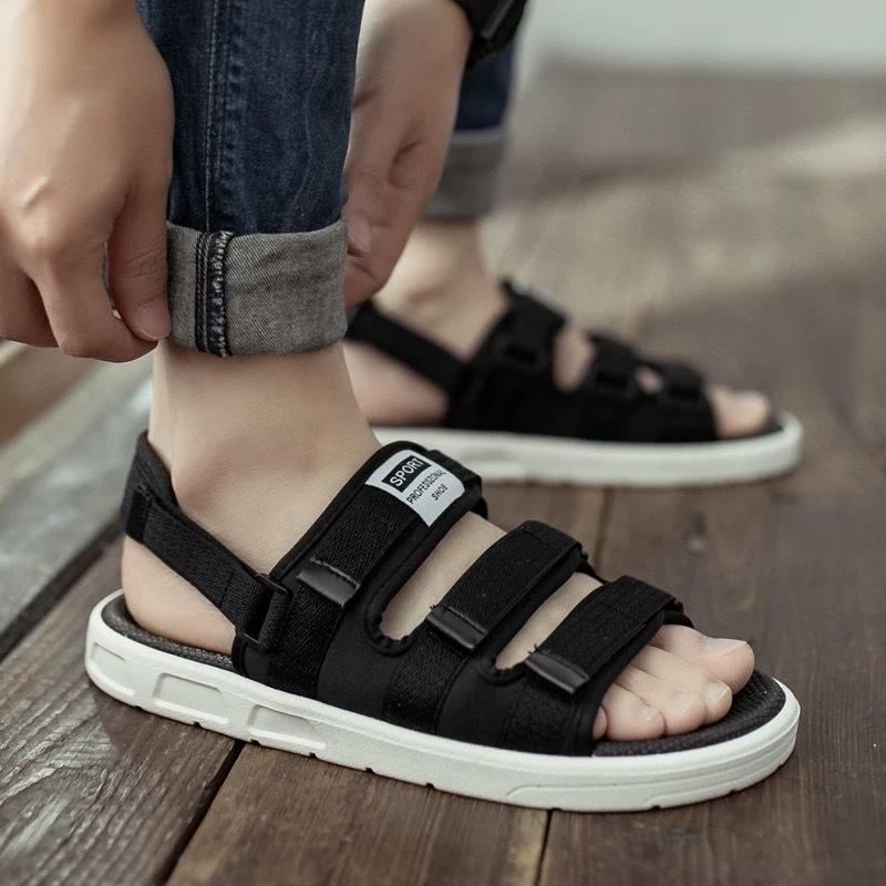 (Có 2 Màu) Sandal nữ nam 3 quai trơn cao cấp Fullsize 35-44 - dép quai hậu học sinh mới về