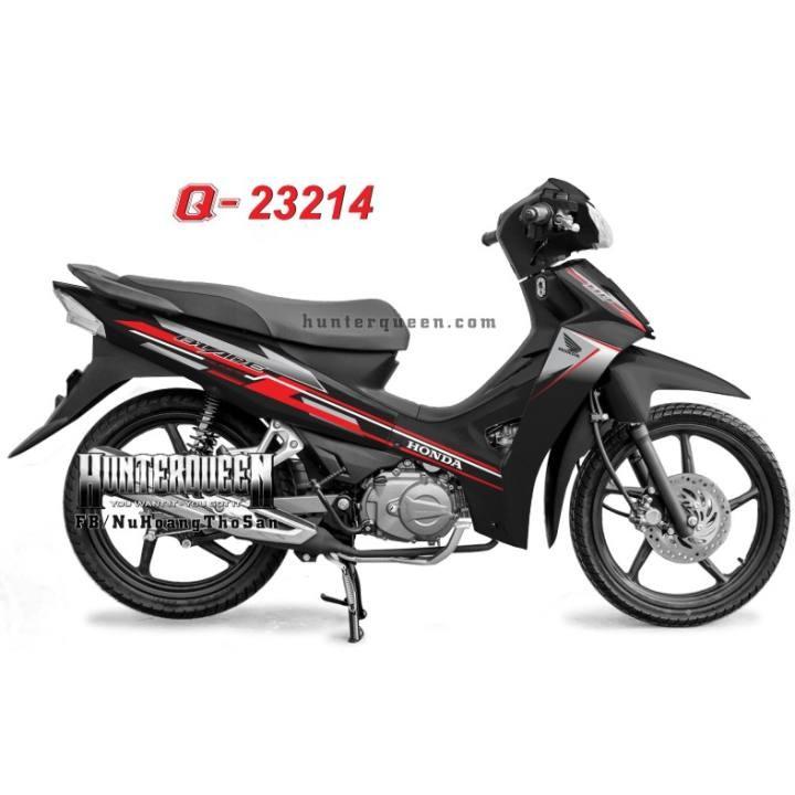 Tem rời honda blade 110 đen chỉ đỏ