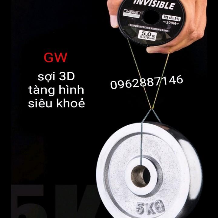 Cước câu cá GW 3D 200m tàng hình nano