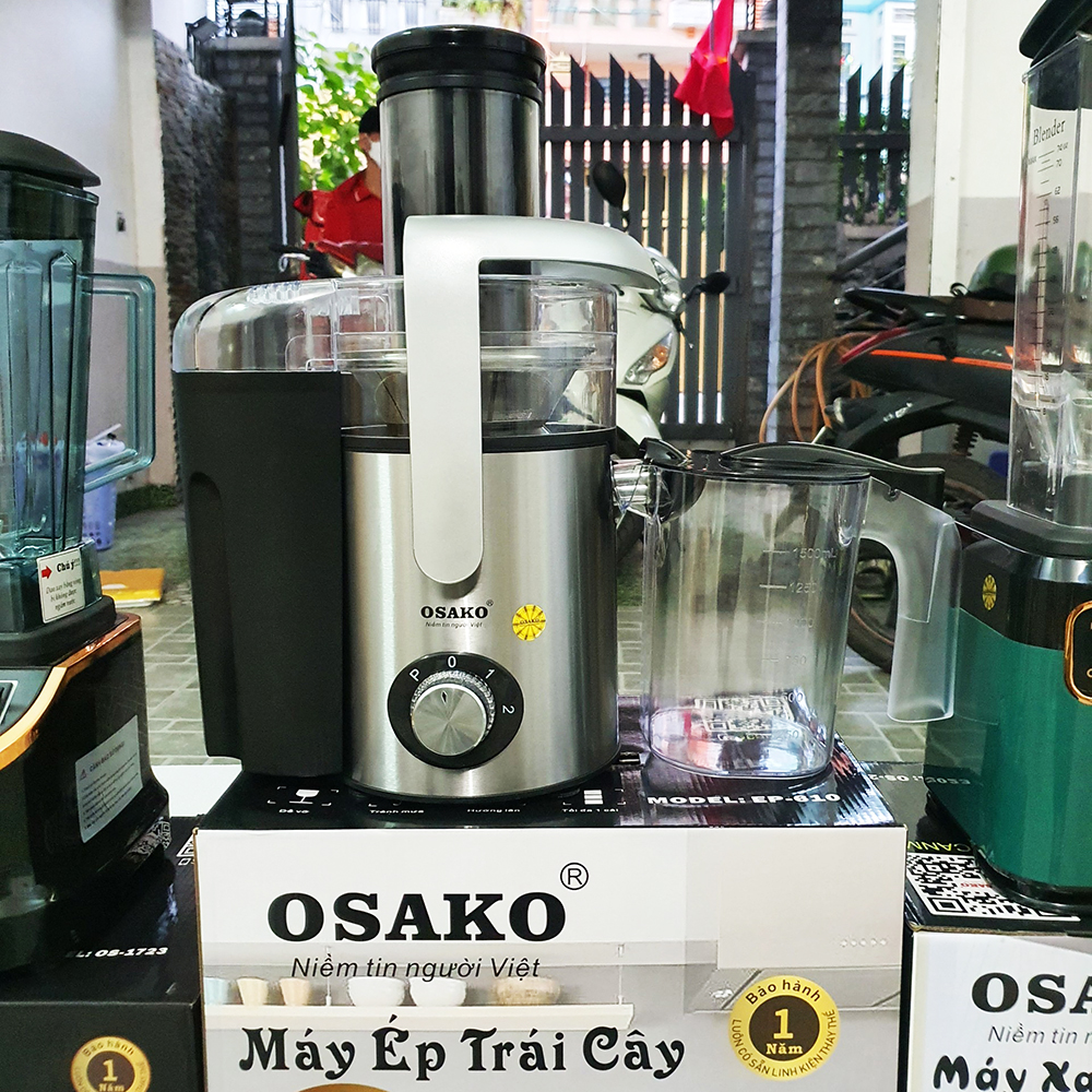 Máy ép li tâm 1000W Osako EP-610 động cơ đồng 100% mạnh mẽ ép cực nhanh, miệng rộng ép được trái cây lớn - Hàng chính hãng