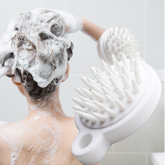 Lược gội đầu Nhật Bản bằng silicone mát xa da đầu giảm rụng kích thích mọc tóc, làm sạch da đầu GD728-LuocMuji
