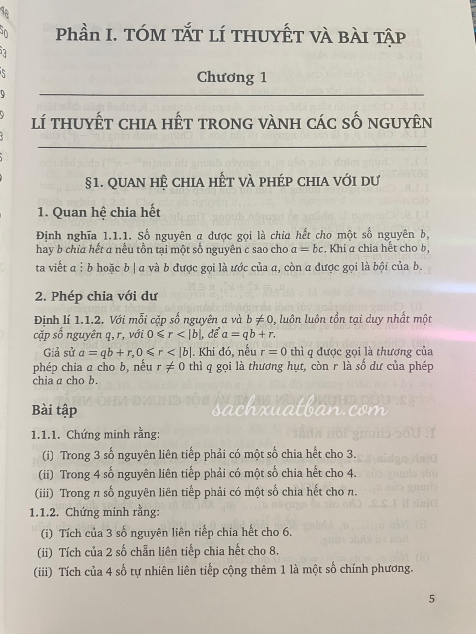 Sách Cơ sở Lí thuyết số và Đa thức