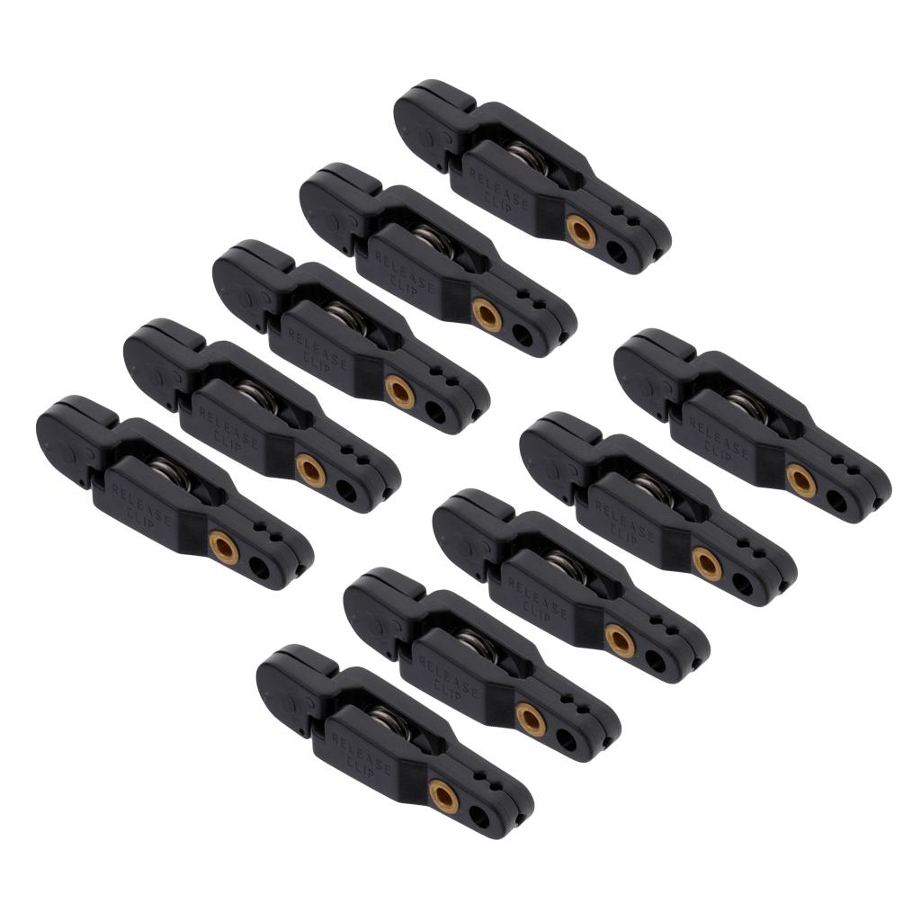 10pcs Release Clip for Kite Fishing Planer Board Downrigger Trolling Black
