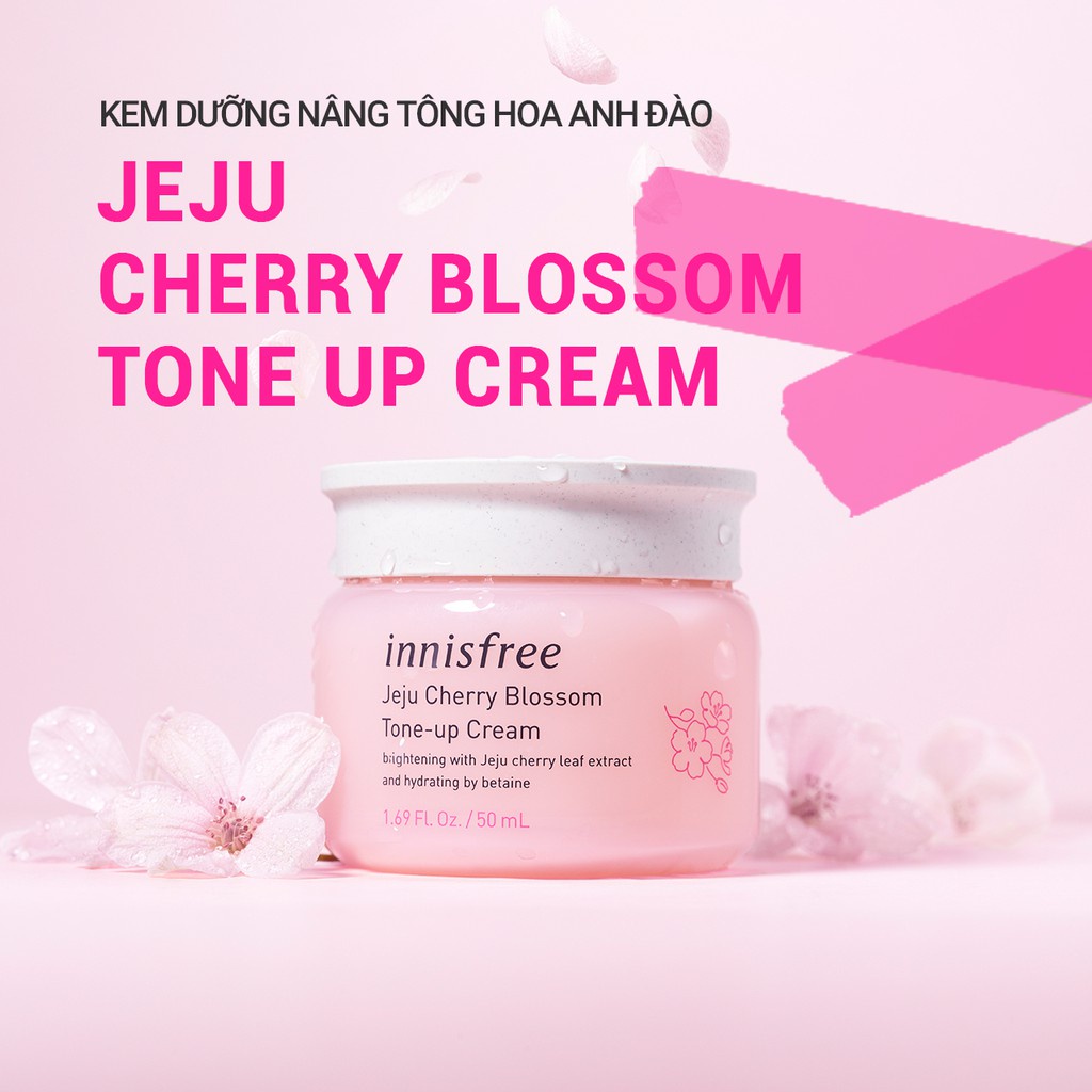 Kem Dưỡng Ẩm Sáng Da Từ Hoa Anh Đào Đảo Jeju Innisfree Cherry Blossom Tone Up Cream 50Ml - 131171021