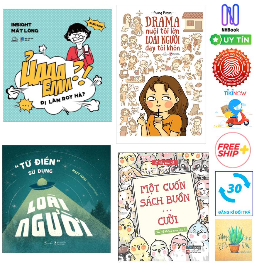 Combo 4 Cuốn Một Cuốn Sách Buồn Cườiủaaa Emm Đi Làm Roy Hảdrama Nuôi Tôi Lớn Loài Người Dạy Tôi Khôn Và Từ Điển Sử Dụng Loài Người Tặng Kèm Sổ Tay