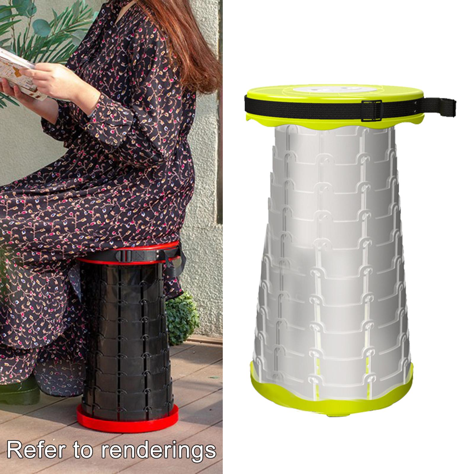 Camp Folding Retractable Seat Collapsible Telescoping Stool