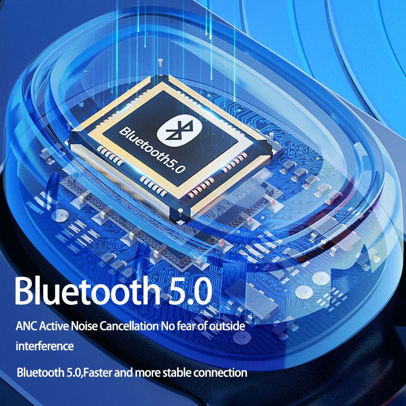 Tai Nghe Nhét Tai Không Dây Bluetooth Tai Nghe BT 5.0 Màn Hình Hiển Thị LED TWS Tai Nghe Có Micro Xi Lanh Tai Nghe Nhét Tai Dành Cho Điện Thoại Di Động Android