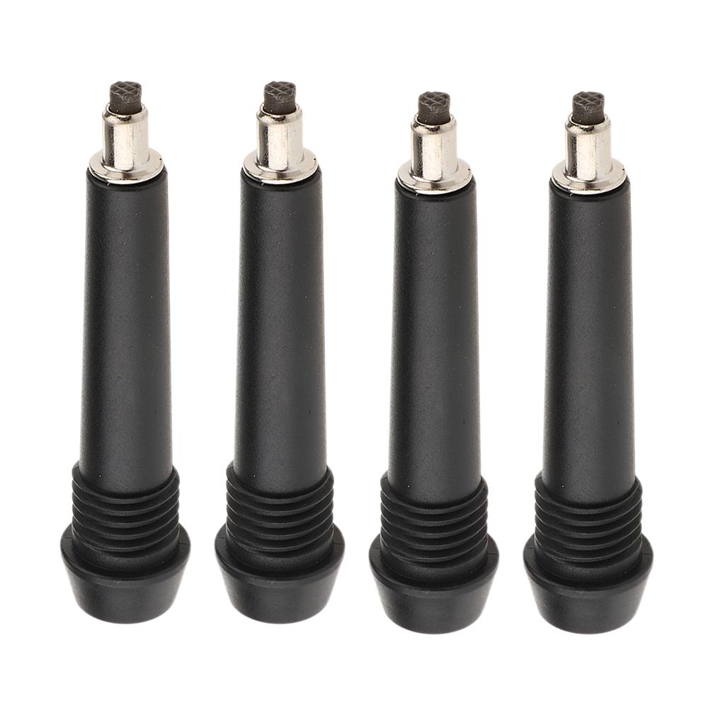 4 Pieces Portable Hiking Alpenstock Rod Tip Stick Parts for Walking Stick