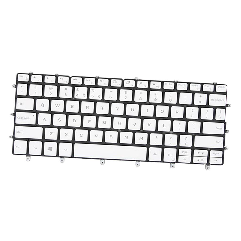 US Layout Backlit Keyboard Fits for Dell XPS 13 9370 0K2NCP 13.3'' White