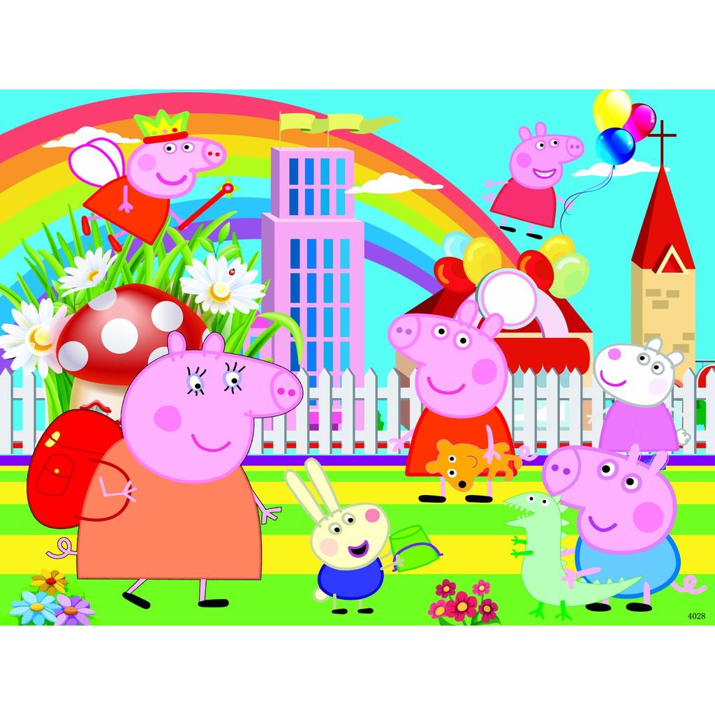 Tranh Xếp Hình Heo Peppa Pig 9 16 40 60 100 200 Mảnh Bằng Gỗ Ghép Hình