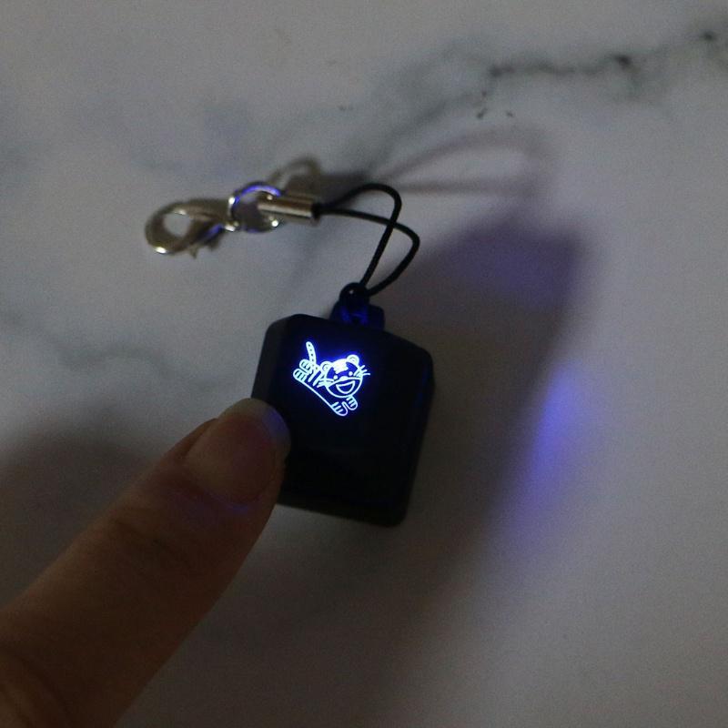 Thiết Bị Kiểm Tra Công Tắc Bàn Phím Cơ 1 Nút Có Đèn LED Tích Hợp Móc Khóa Tiện Dụng