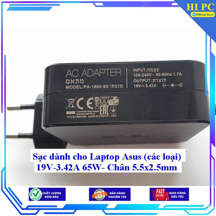 Sạc dành cho Laptop Asus (các loại) 19V-3.42A 65W- Chân 5.5x2.5mm - Hàng Nhập khẩu