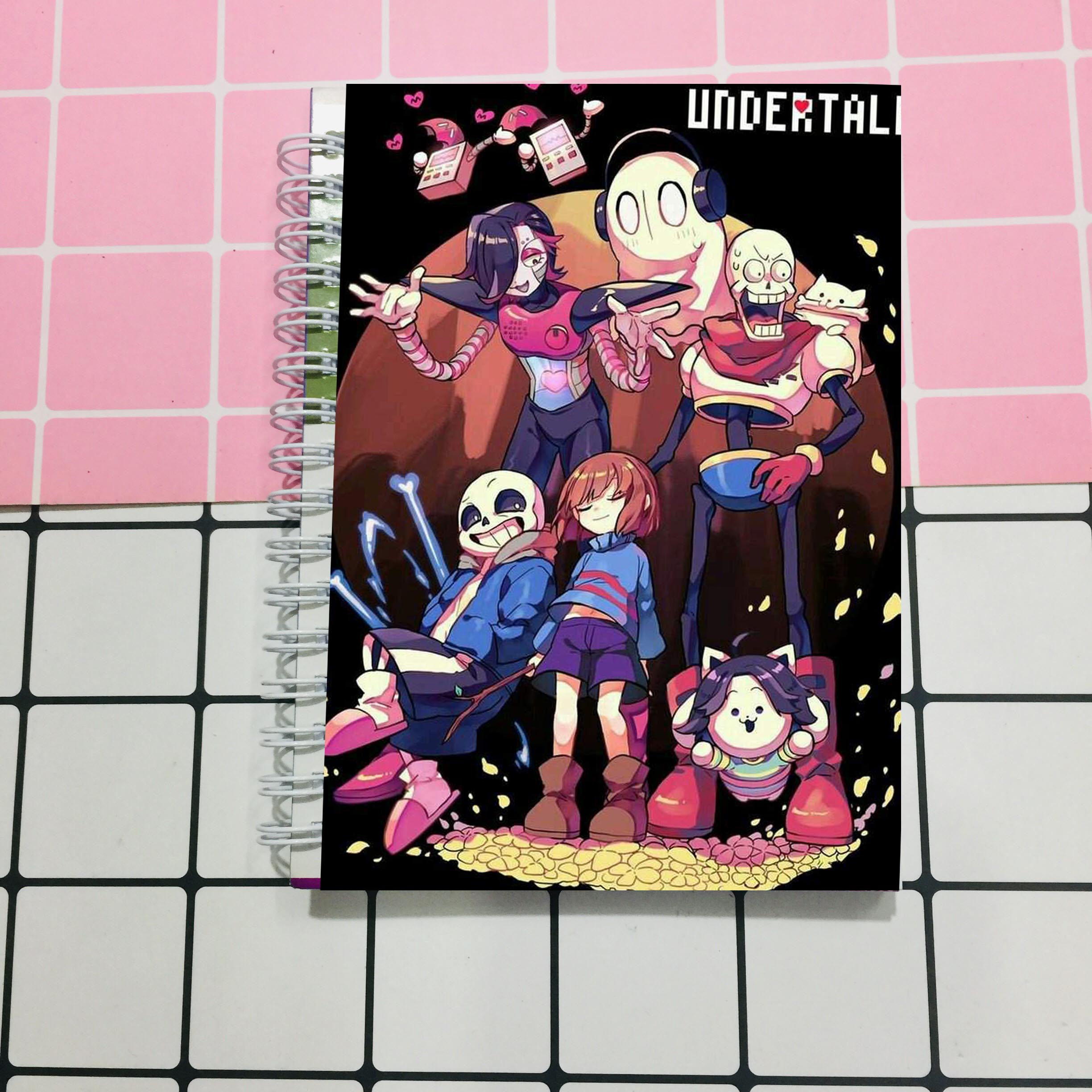 Set 2 Sổ gáy xoắn Sans Undertale