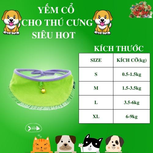 Yếm cổ cho thú cưng họa tiết siêu hot