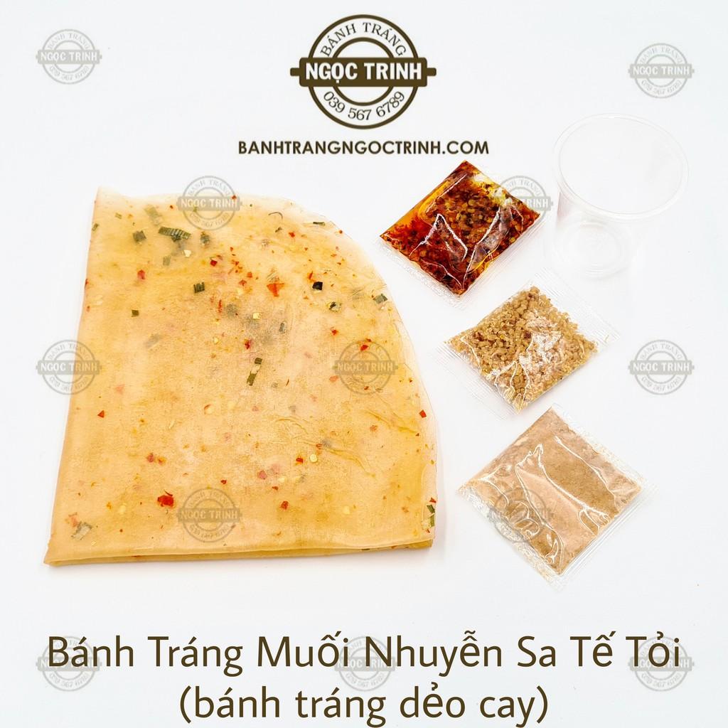 (5 Túi) Bánh tráng muối nhuyễn sa tế tỏi loại bánh tráng dẻo cay bánh tráng Ngọc Trinh