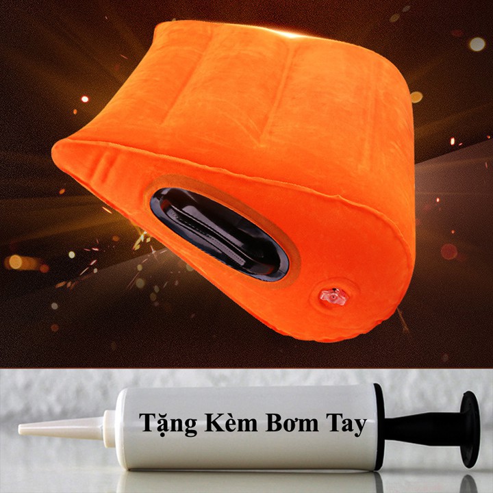 Ghế Đệm Mông, Tựa Lưng Tay Vịn Femme Orange tặng bơm hơi