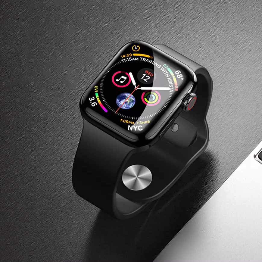 Miếng dán màn hình kính cường lực Full 4D cho Apple Watch 41mm / 45mm series 7 hiệu COTEETCI 4D iWatch Chống va đập, vát cạnh 2.5D, hạn chế vân tay - hàng nhập khẩu